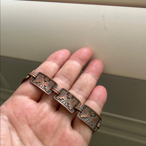 Vintage Jewelry - 🖤Copper Spiritual Bird Panel Vintage bracelet